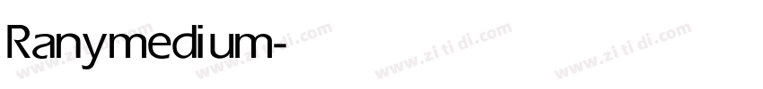 Rany medium字体转换